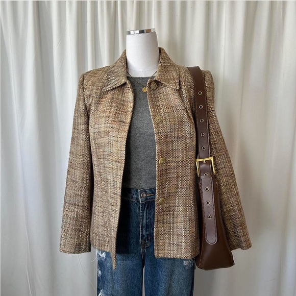 Vintage 1990s Talbots Blazer Made of Italian Fabric size Petite 8. - Picture 5 of 8